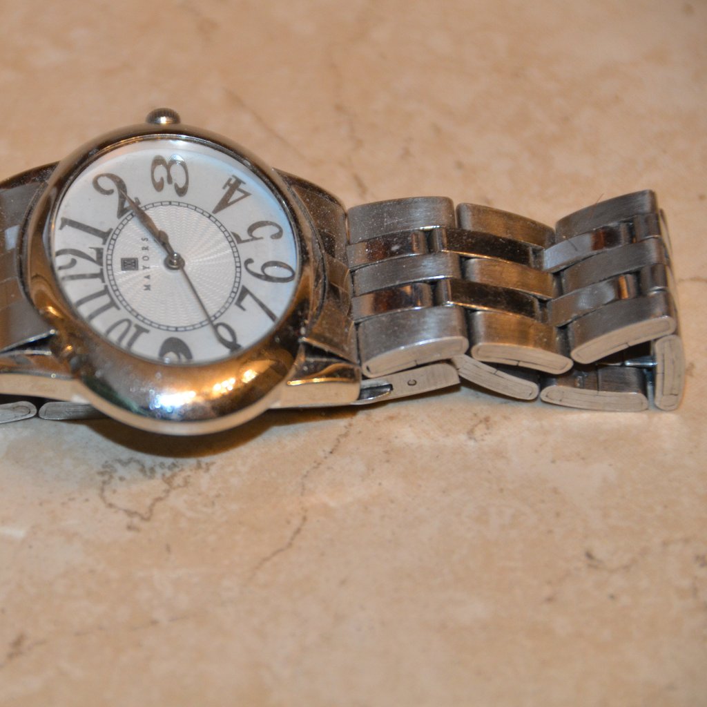 Classic Estate Mayors Birks Oval Silver White Sunburst Dial Metal Band Watch — image 5 of 8